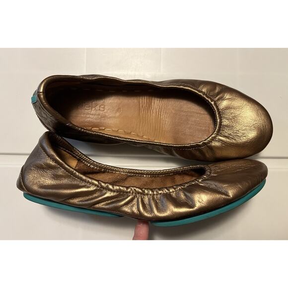 Tieks by Gavrieli Womens Size 8 Gold Leather Foldable Ballet Flats See Pictures - Picture 1 of 13